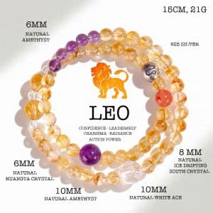 Leo Multi-Crystal Energy Bracelet