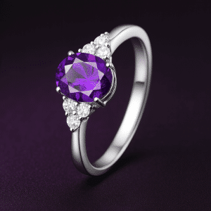 Five Elements Series – Saturn Protection Ring (Purple Crystal)