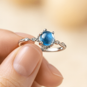 S925 Sterling Silver · Cat's Eye Moonstone.Moonstone Celestial Insight Ring